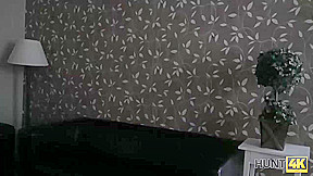 HUNT4K  Prague pickup and passionate sex for cash with hot brunette