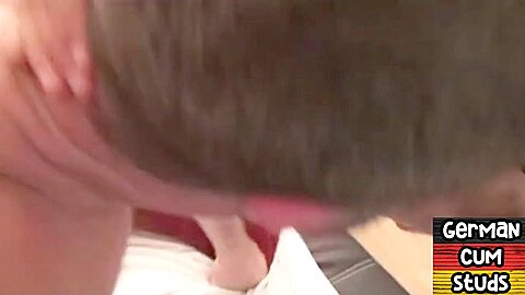 Hairy German asslicked and sucked by pierced and inked BF
