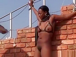 Hairy Pussy Black African Babe Tortured Bonded