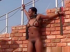 Hairy Pussy Black African Babe Tortured Bonded