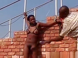 Hairy Pussy Black African Babe Tortured Bonded