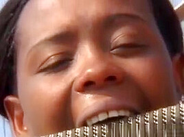 Hairy Pussy Black African Babe Tortured Bonded