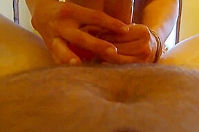 Handjob with Ruined Orgasm  Long wait for cum