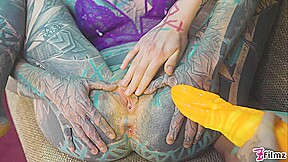 2 Heavy Tattoo Girls Get Ass Fucked By A Big Dick - ZFilmzOriginals