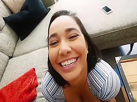 Helpful teen 18+ finally helps me cum  Busty teen 18+ with big ass with Karlee Grey