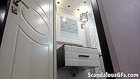 Here's a nude video of my blonde babe in the bathroom