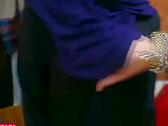 Hijab muslim amateur doggystyled on camera