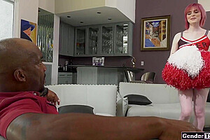 Holly Wood And Ella Hollywood In Ts Cheerleader Fuck Coach