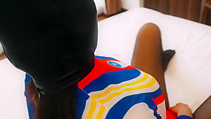 Hooded in armbinder