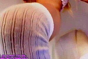 Horny Blonde Tranny With Huge Hard Cock