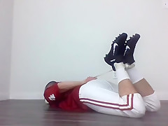 Horny Football Player Jerks Off