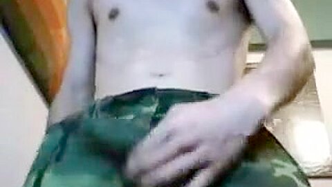 Horny Gay Twink Sagging In Army Pants