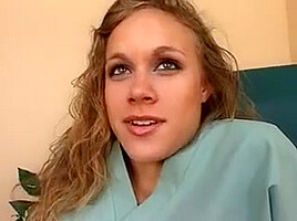 Horny Girl Masturbates In Doctor's Office!