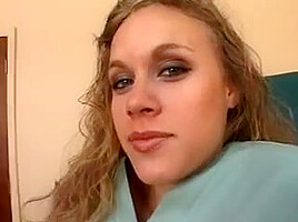 Horny Girl Masturbates In Doctor's Office!