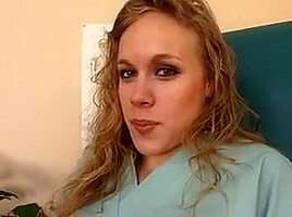 Horny Girl Masturbates In Doctor's Office!