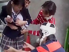 Horny Japanese chick in Exotic Outdoor, Gangbang JAV video