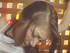 Horny Japanese model Aki Anzai in Amazing Blowjob, Handjobs JAV scene