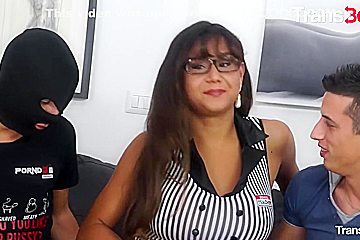 Horny Tranny Takes Hard Cocks Deep In With Letizia Sallis