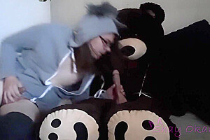 Horny Wolf-femboy Rides Fat Bear Cock