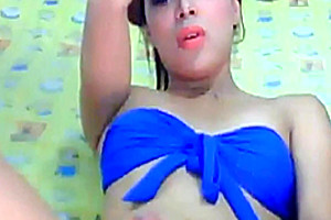 Horny asian tranny jerking infront of you