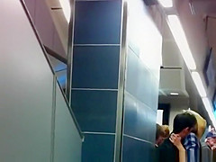 Horny blonde chick making out