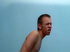 Horny gay men do hardcore barebacking with cumshots