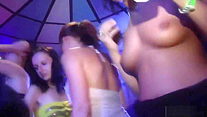 Horny girls have fun at the party