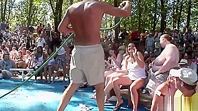 Horny girls strip at the party