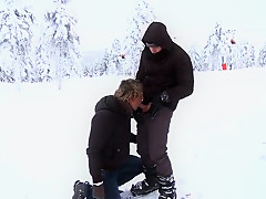 Horny guy sucking dick