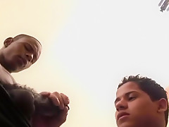 Horny male pornstars Martino Paiva and Anibal Riberio in best black, blowjob homo sex video