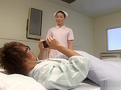 Hot Asian nurse is enjoying cock at work