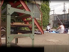 Hot Japanese mild fucks outdoors in the sun