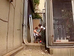 Hot Japanese mild fucks outdoors in the sun