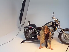 Hot Photoshoot On A Motorcycle
