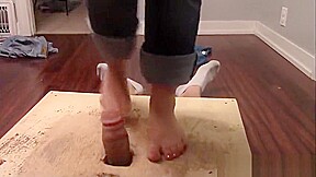 Hot girl breaking his dick on the cockbox