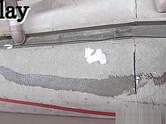 Hot japanese babe pisses in public alley