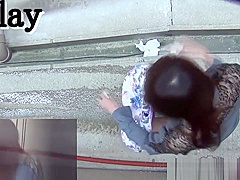 Hot japanese babe pisses in public alley