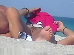Hot naked booty and big boobs on the nudist beach