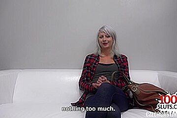 Hot pornstar casting with cumshot