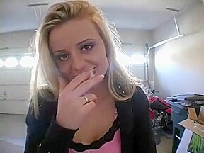 Hottest homemade Blonde, Smoking sex clip