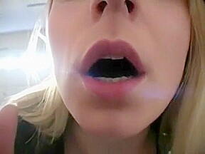 Hottest homemade Blonde, Smoking sex clip