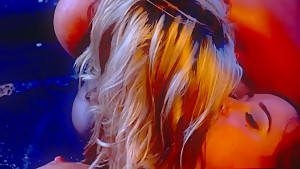 Hottest pornstars Louisa Lanewood and Sarah Vandella in crazy lesbian, big tits porn scene