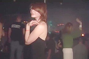Hottie showing her amazing tits in public