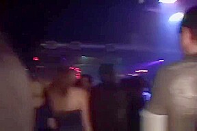 Hottie showing her amazing tits in public