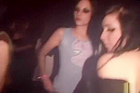 Hottie showing her amazing tits in public