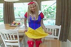 How Wife Rio In Red Stockings and Costume