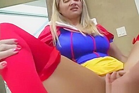 How Wife Rio In Red Stockings and Costume