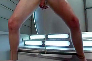Huge dick tranny fucks bound guy