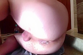 Huge dildo in my ass