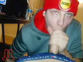 Hung 20 YO Gets His First BJ from a Guy